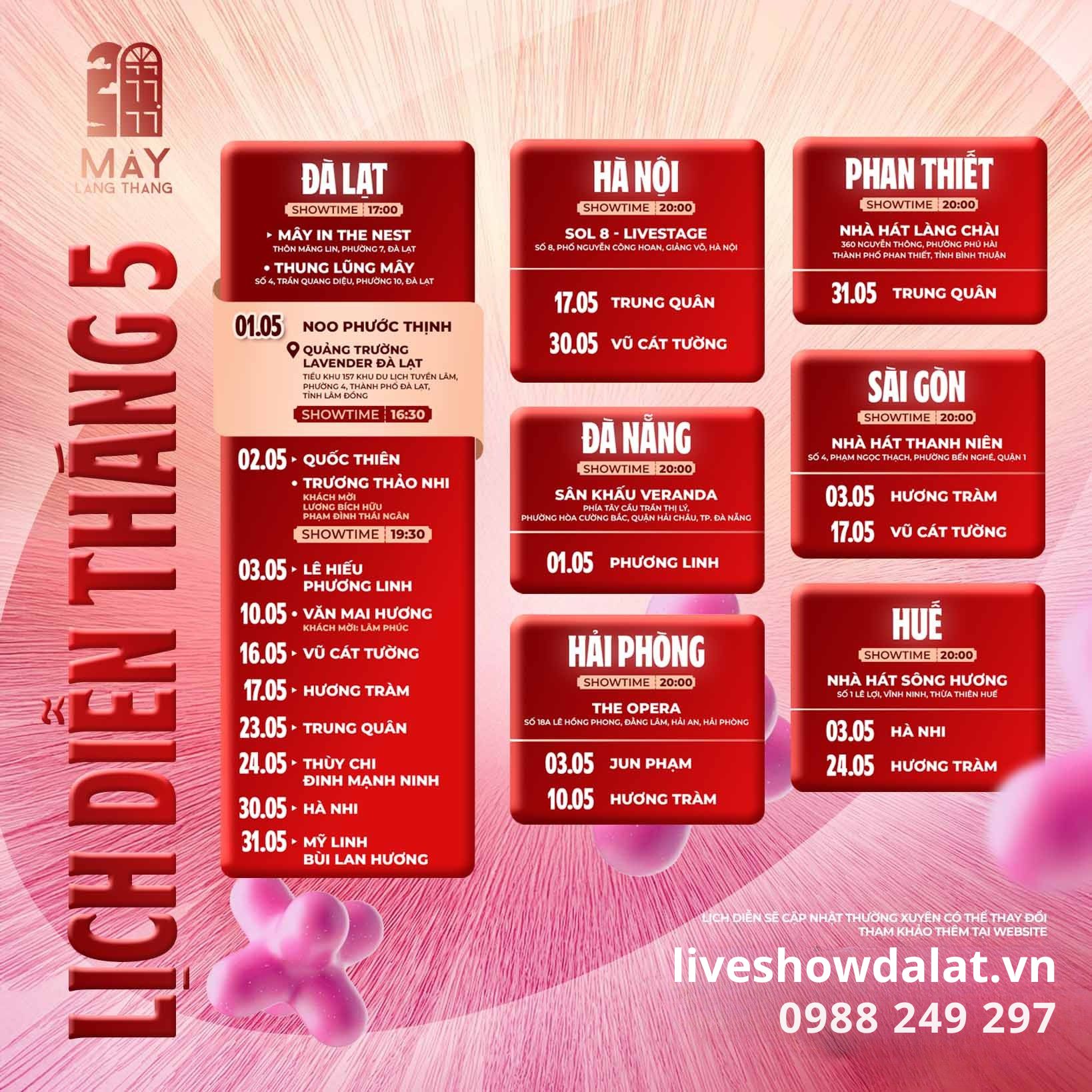 Lich dien May Lang Thang thang 5-2025